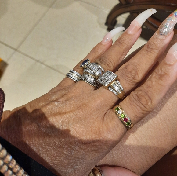 AUTHENTIC WIDE THICK SOLID 10K YELLOW GOLD BIRTHSTONE ANNIVERSARY WEDDING RING 9 - Picture 4 of 9